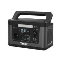 Akyga Přenosná elektrocentrála 600W / 461Wh, CEE 7/3 + USB-C PD 100W + 2x USB-A QC 3.0