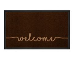 Hanse Home Protiskluzová rohožka Welcome 103795 Darkbrown Beige - na ven i na doma 40x60