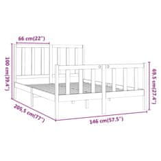 Vidaxl Postel bez matrace bílá 140 x 200 cm masivní borovice