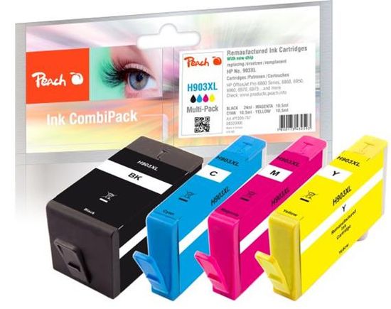 Peach kompatibilní cartridge HP No. 903XL, Multi-Pack1x bk,c,m,y