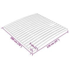 Vidaxl Lamelový rošt postele se 17 lamelami 120 x 200 cm