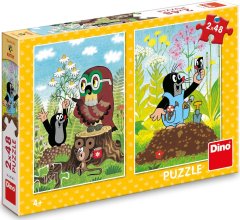 Dino Puzzle Krtek na mýtině 2x48 dílků