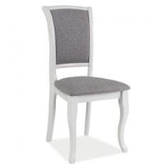 Casa Vital Jídelní židle CasaDolce SWAN, sada 2 kusů, 60,4x54x96 cm, bílá, čalouněný sedák a opěrák, nosnost 120 kg
