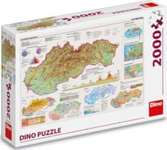 Dino Puzzle Mapa Slovenské republiky 2000 dílků