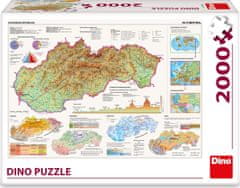 Dino Puzzle Mapa Slovenské republiky 2000 dílků