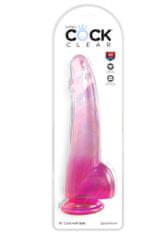 Pipedream Pipedream King Cock Clear 10" Cock with Balls pink dildo