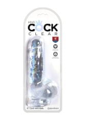 Pipedream Pipedream King Cock Clear 6" Cock with Balls dildo