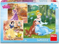 Dino Puzzle Disney princezny 3x55 dílků