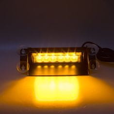 Stualarm PREDATOR LED vnitřní, 6x3W, 12-24V, oranžový, 210mm, ECE R10 (kf751)