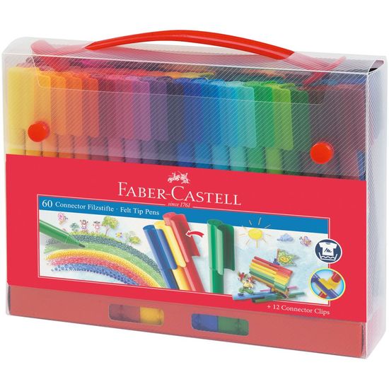 Faber-Castell Popisovače s klipem v dárkovém balení 60 ks