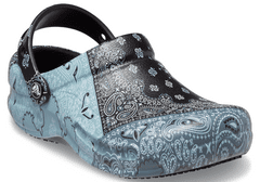 Crocs Bistro Graphic Clog Unisex, 42-43 EU, M9W11, Pantofle, Dřeváky, Bandana Print, Černá, 204044-1B5