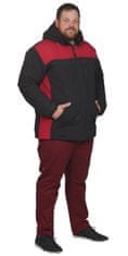 Nadměrky Hela Robert zimní bunda černá s červenou 4XL