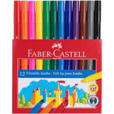 Faber-Castell Popisovače Fibre Jumbo 12 barevné