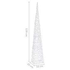 Vidaxl Akrylový dekorativní světelný LED kužel studený bílý 120 cm