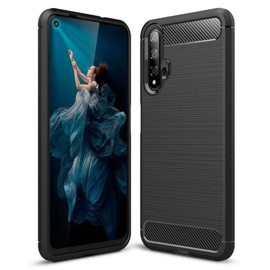 FORCELL Obal / kryt na Honor 20 / Huawei Nova 5T černé - Forcell Carbon