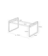 Yamazaki Stojan na boty nastavitelný Frame 7209, na 6-9 párů, š.41-70 cm, kov, bílý