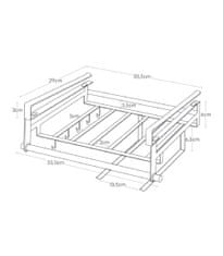 Yamazaki Kuchyňský držák pod polici Tosca 3158, š.33,5 cm, bílý