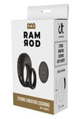 Dreamtoys RAMROD Strong Vibe Cockring Remote (Black), vibrační kroužek na penis