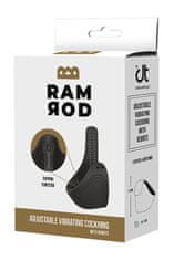 Dreamtoys RAMROD Adjustable Vibe Cockring Remote (Black), nastavitelný masturbátor