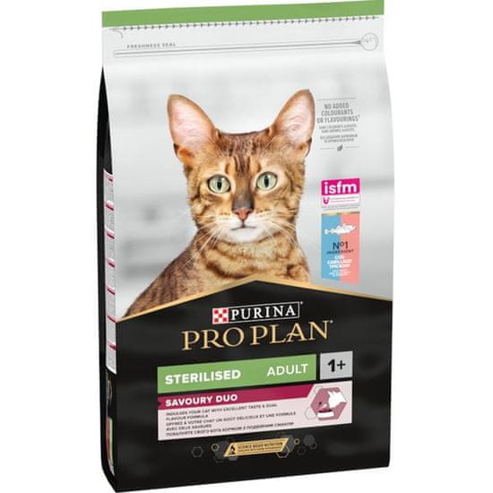 Purina Pro Plan Cat Adult Sterilised Savoury Duo treska & pstruh 10 kg