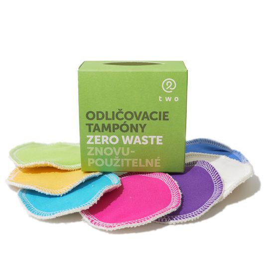 Two cosmetics Znovupoužitelné, ručně šité odličovací tampony ZeroWaste , 7 ks