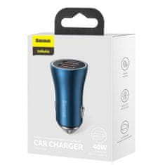 BASEUS Baseus Car Charger Golden Contactor Pro Dual Quick Charger U+U PD 3.0, QC 4+ SCP FCP AFC 40W Blue (CCJD-A03)