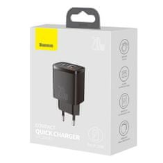 BASEUS Baseus Travel Charger Compact Quick Charger U+C 20W EU Black (CCXJ-B01)