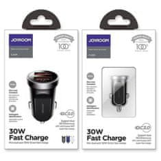 Joyroom Joyroom Car Charger U+U, QC 3.0, AFC, Power Delivery, 30W, Black (C-A09)