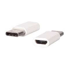 IZMAEL Adaptér - Micro USB na USB-C - Bílá KP28025