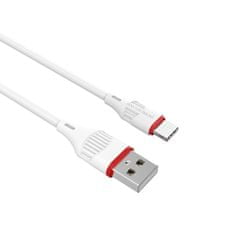 Borofone kabel BX17 - USB C - 3A - 1m - Bílá KP27998