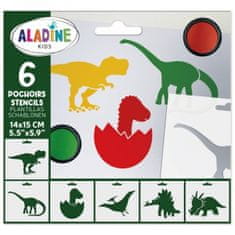 Aladine Šablony Aladine, 6 ks - Dinosauři