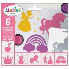 Aladine Šablony Aladine, 6 ks - Princezny