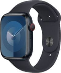 Apple Watch Series9, Cellular, 45mm, Midnight, Midnight Sport Band - M/L