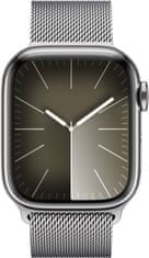 Apple Watch Series9, Cellular, 41mm, Silver Stainless Steel, Silver Milanese Loop