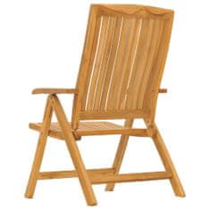 Greatstore Polohovací zahradní židle s poduškami 2 ks masivní teak