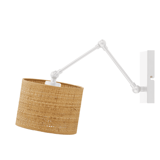 LYSNE.PL Nastavitelná nástěnná lampa, nástěnná noční lampa, osvětlení stínidlem, E27, 60W, TOULON BOHO