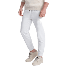 OMBRE Pánské tepláky joggers V4 OM-PASK-0142 bílé MDN123507 S