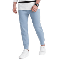 OMBRE Pánské tepláky joggers V2 OM-PASK-0142 světle modré MDN123508 L