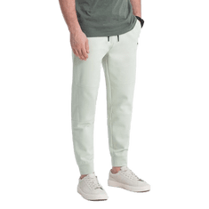 OMBRE Pánské tepláky joggers V3 OM-PASK-0142 světle mátové MDN123509 S