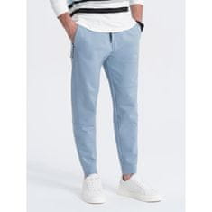 OMBRE Pánské tepláky joggers V2 OM-PASK-0142 světle modré MDN123508 L