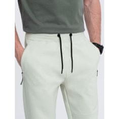 OMBRE Pánské tepláky joggers V3 OM-PASK-0142 světle mátové MDN123509 S