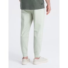 OMBRE Pánské tepláky joggers V3 OM-PASK-0142 světle mátové MDN123509 S