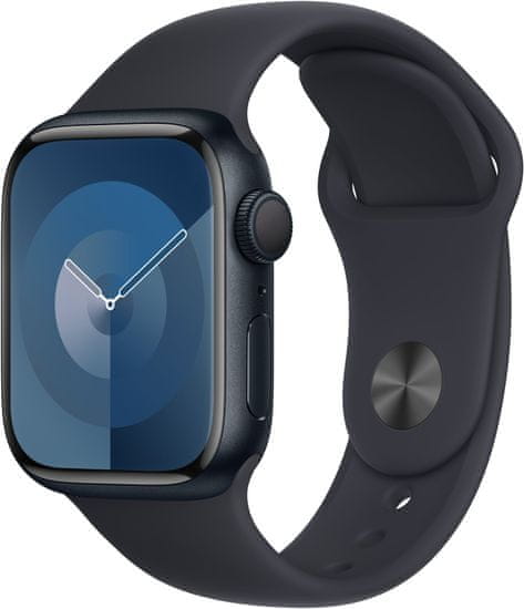 Apple Watch Series 9, 41mm, Midnight, Midnight Sport Band - M/L