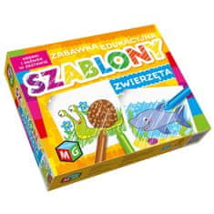 MULTIGRA Sada šablon s pastelkami Zvířata KS0560