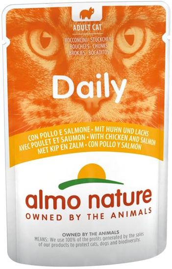 Almo Nature Daily Menu cat kaps. kuře a losos 70g