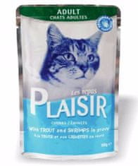 Plaisir Cat pstruh &amp; krevety, kapsička 100 g