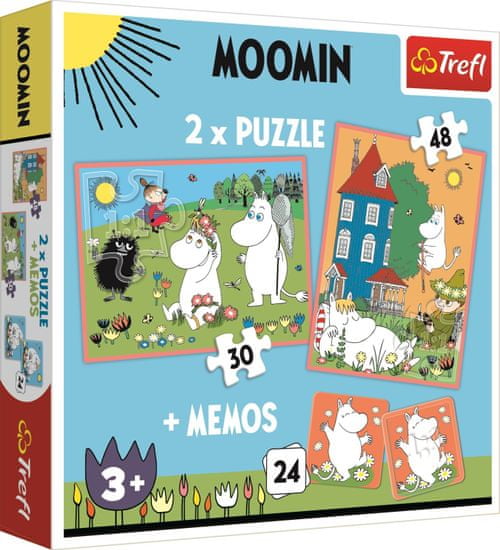 Trefl Sada 3v1 Mumínci (2x puzzle + pexeso)