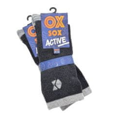 OXSOX Active OXSOX vysoké unisex sportovní tvarované ponožky 5100423 2-pack, antracitová, 39-42