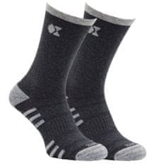 OXSOX Active OXSOX vysoké unisex sportovní tvarované ponožky 5100423 2-pack, antracitová, 39-42