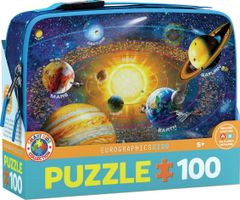 EuroGraphics Puzzle ve svačinovém boxu Průzkum sluneční soustavy 100 dílků